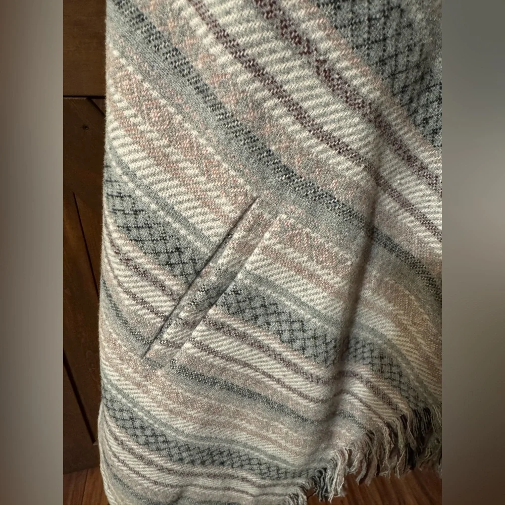 Jolt Multicolor Striped Knit Poncho - Picture 3 of 5